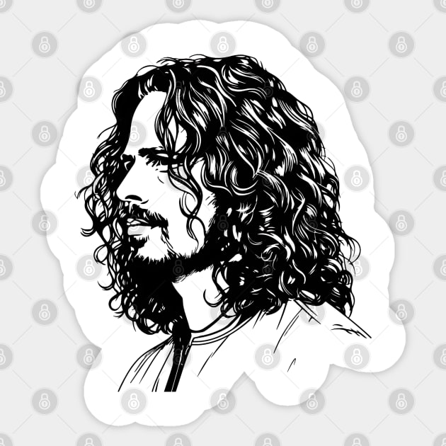 Audioslave illustration Sticker by TrekTales